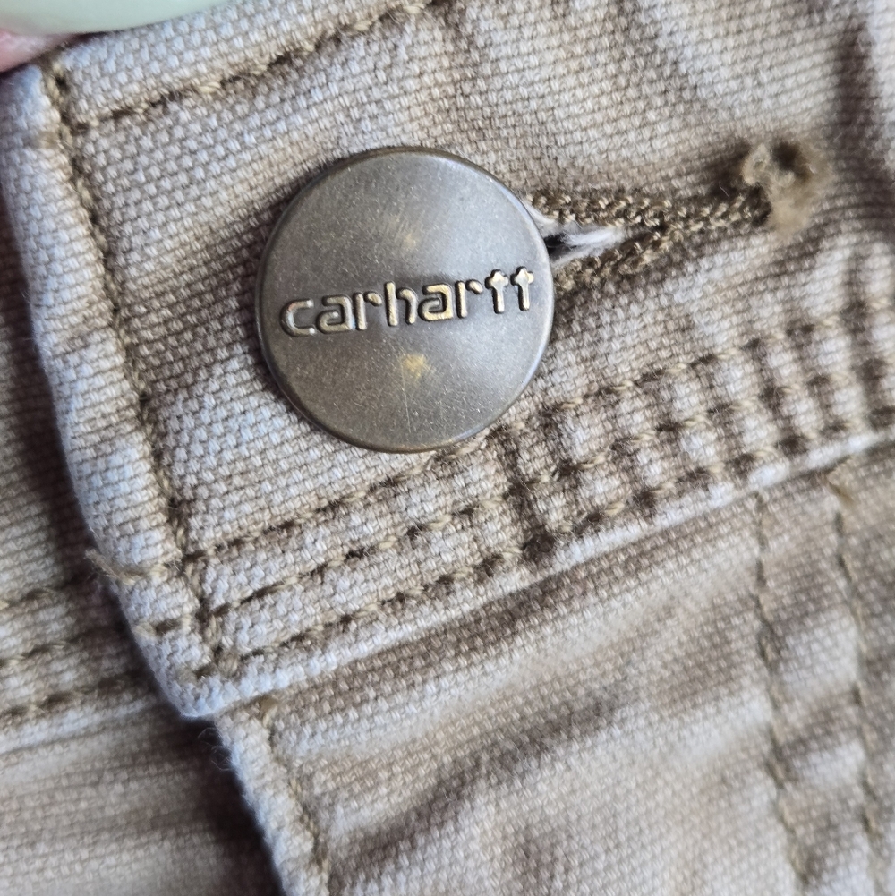 VTG Style Carhartt Carpenter Shorts Tan - Size 4 Spring 18 - Picture 6 of 9